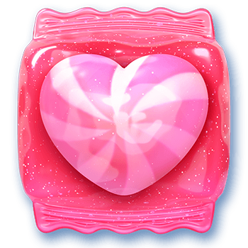 สัญลักษณ์พิเศษ ลูกอมรูปหัวใจ สล็อตขุมทรัพย์ขนมหวาน